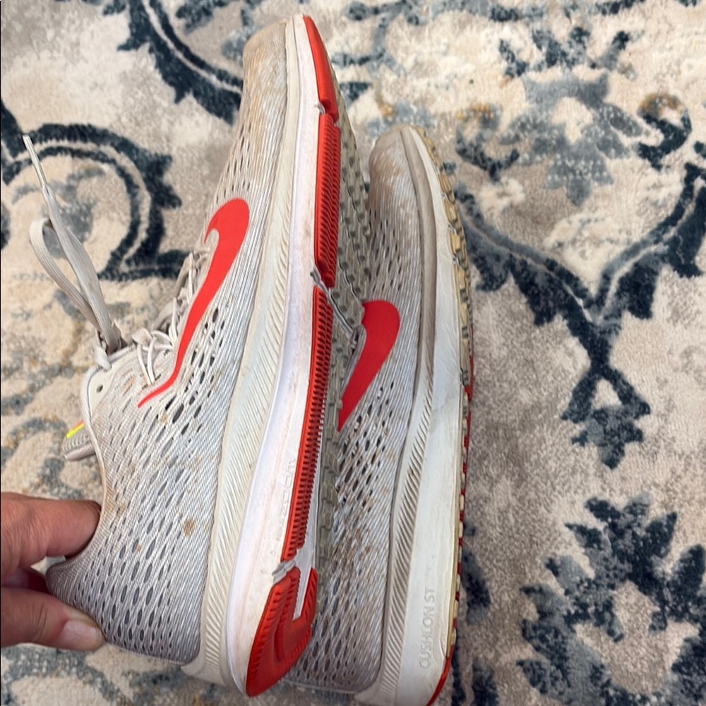 Nike Gray and Red Athletic Sneakers - Picture 6 of 7